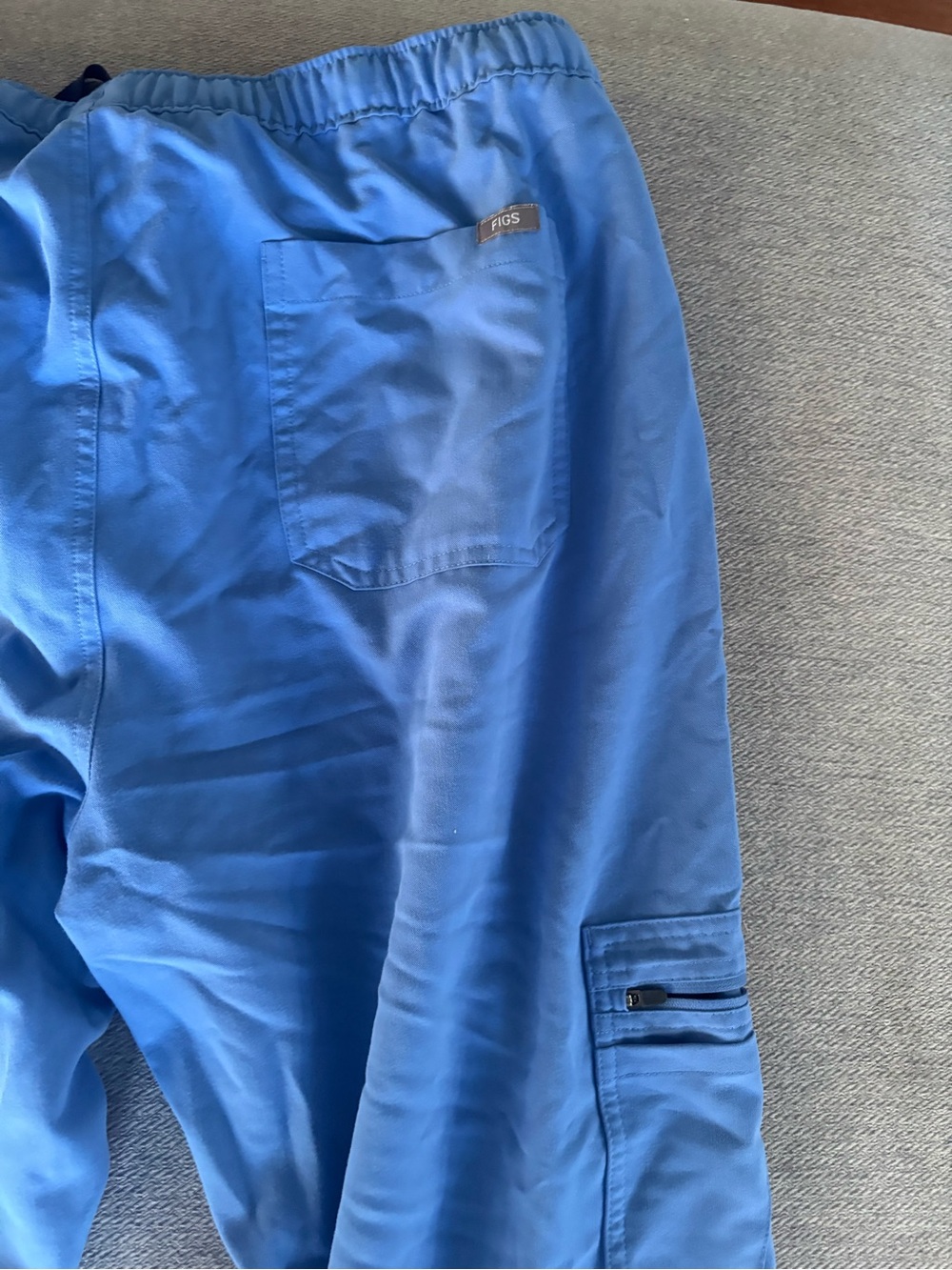 Figs Women's Blue Drawstring Cargo - Picture 4 of 4